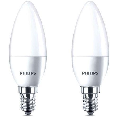 Set 2 becuri LED forma lumanare B35 mate 2x4.9 40W 2700K 470lm dulie E14 - 929003541162 - 8719514310056 - 871951431005601